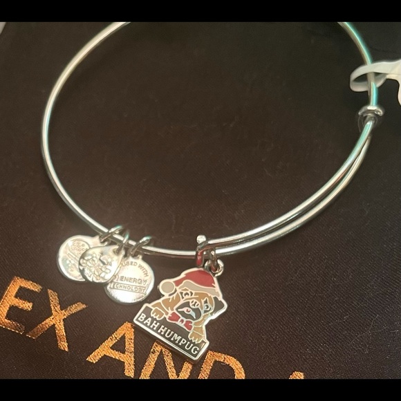 NWT 🎅🏻 Alex and Ani Limited Edition Bah Humbug Silver - Picture 1 of 3